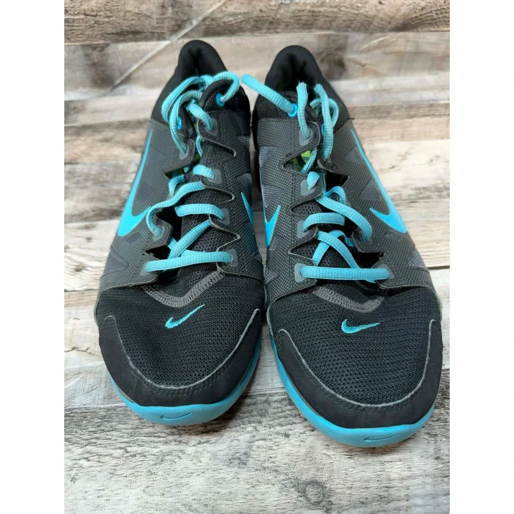 Womens Nike Flex Supreme Trainer 2 Black Gamma Blue 2014 DS Sneakers Shoes Sz 10